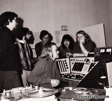 1971 Electronic music class with Dieter Kaufmann