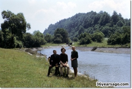 By the river