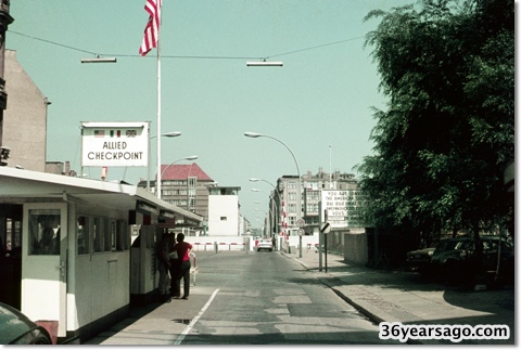 Checkpoint Charlie at the Berlin Wall