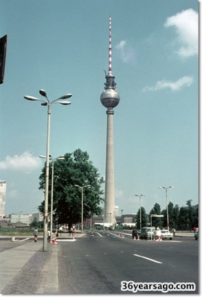 TV Tower in Alexanderplatz East Berlin