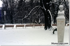 Vienna park snowfall